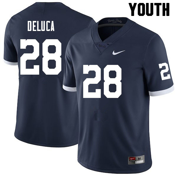 Youth #28 Dominic DeLuca Penn State Nittany Lions College Football Jerseys Sale-Retro